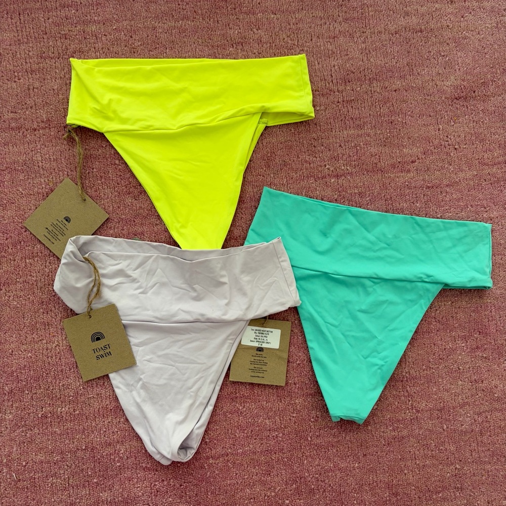 NWT Toast Swim Signature Banded Waist Bikini Bottoms - Picture 4 of 15